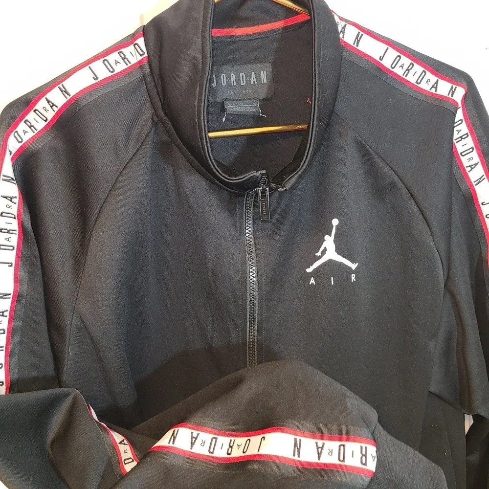 Nike Air Jordan Jumpman Tricot Jacket Men's Size Med Black Red White Full Zip
